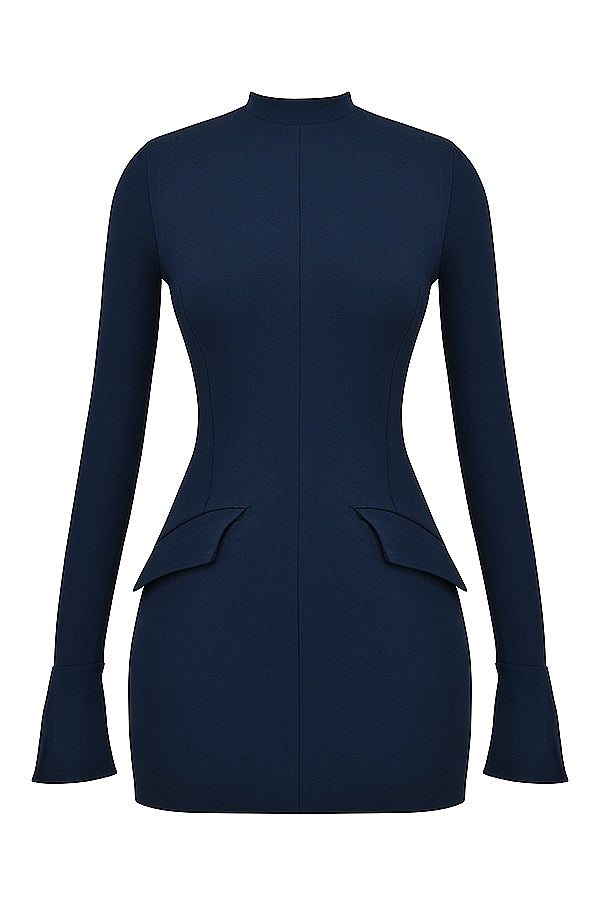 Vintage Mini Elbise Navy