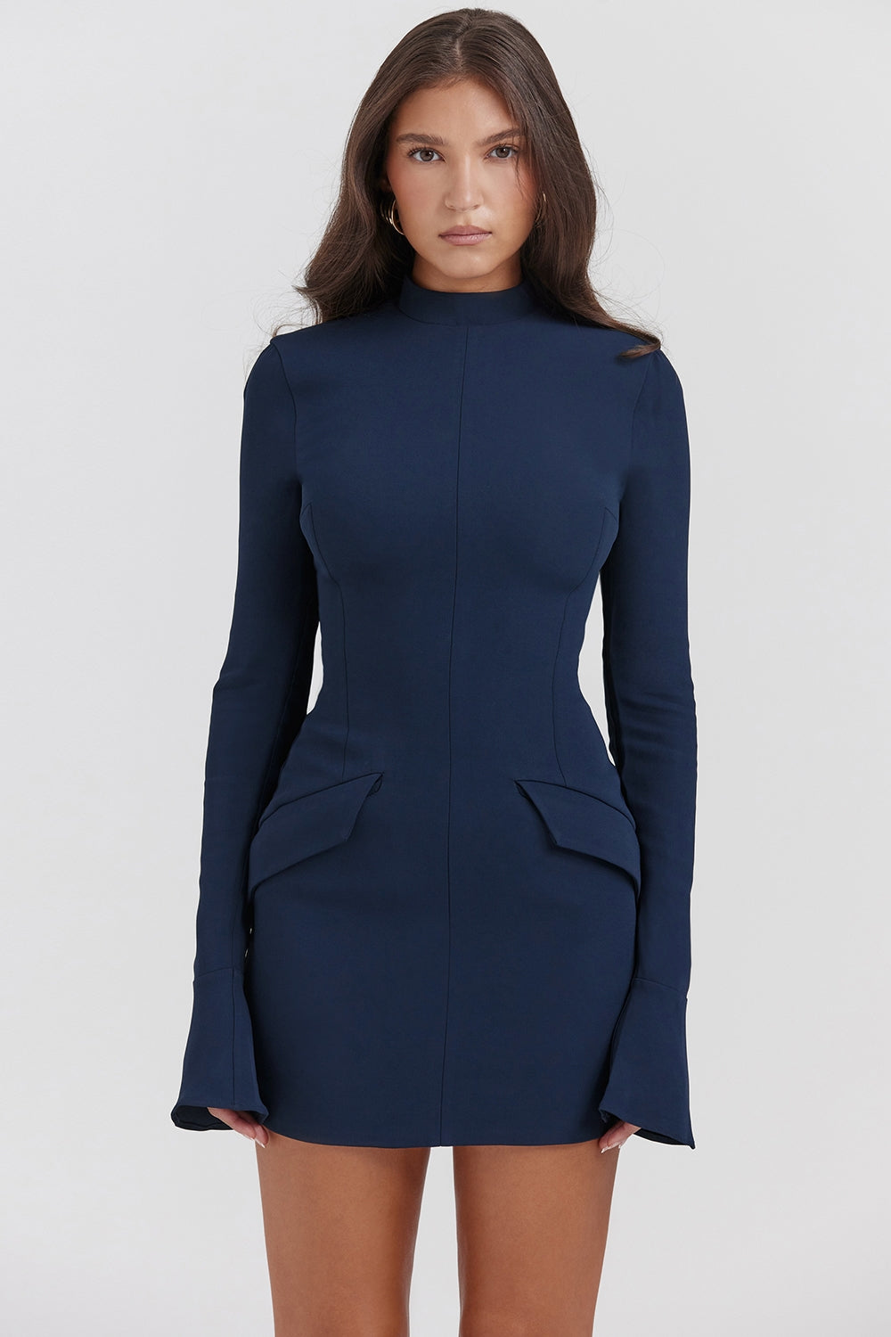 Vintage Mini Elbise Navy