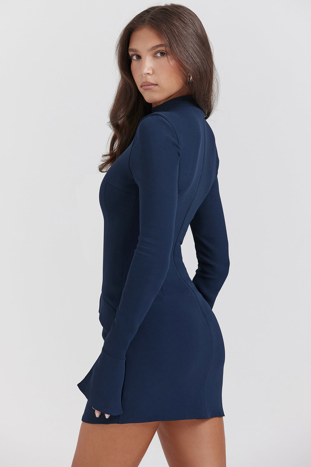 Vintage Mini Elbise Navy